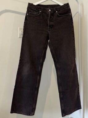 H&M Women's Dark Brown Wide-Leg Jeans